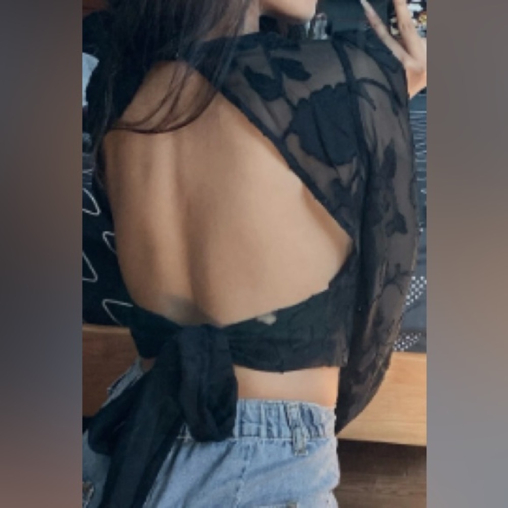 Backless Black Top - Picture 4 of 6